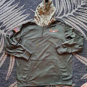 2017 Chicago Bears Mens NFL Nike Salute to Service Dri Fit Hoodie Sweatshirt XL